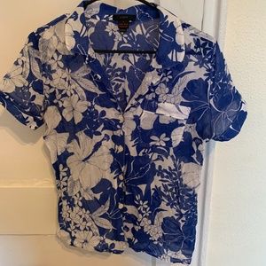 J.Crew Short Sleeve Patterned Button Down